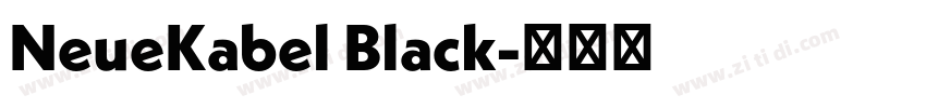 NeueKabel Black字体转换